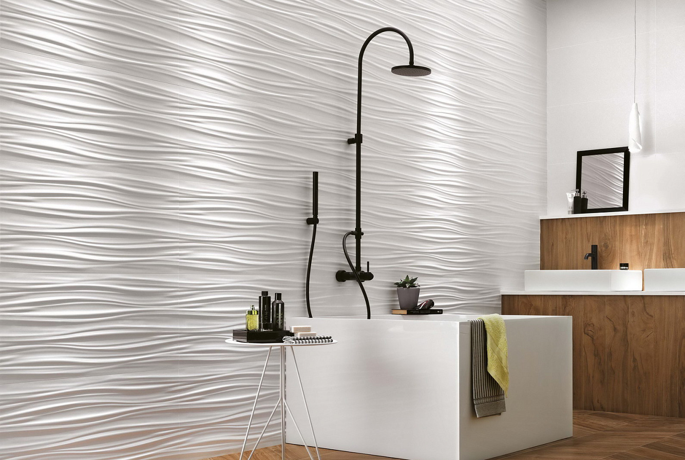 Трехмерная керамическая плитка 3D WALL DESIGN RIBBON - для ультрасовременных пространств.